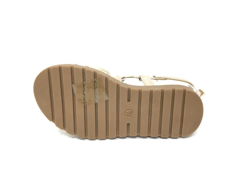 Sandalias Niña Tiras Trenzadas Dorado