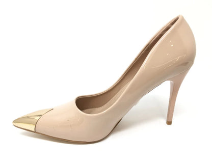 Zapato Salón Puntera Metálica Tacón Aguja