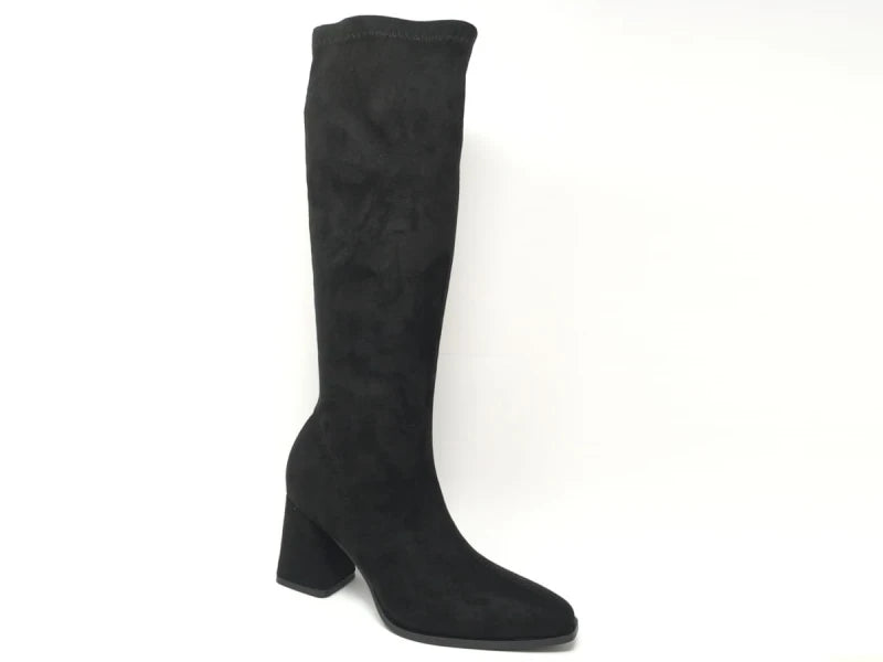 Bota Alta de Tacón Ancho