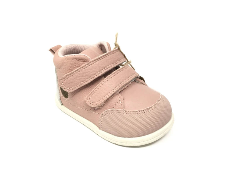 Zapato Piel Rosa Velcro