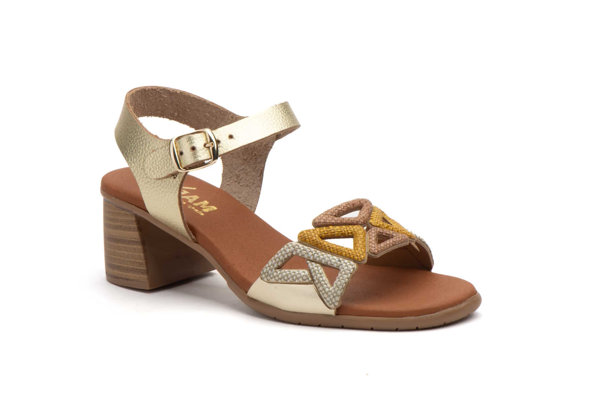 Sandalias de  Mujer en  Piel Dorado